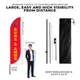 thumbnail image 3 of Guns And Ammo Feather Flag(11.5feetX2.5feet) by DreamController | Outdoor Business Advertising Tall Flag | Weather-Resistant Knitted Swooper Flag | Made in USA | HD Print (Flag Only), 3 of 5