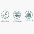 thumbnail image 6 of Zenna Home NeverRust 32 to 40-Inch Rustproof Dual Mount Curved Stall Shower Rod, Bronze, 6 of 8