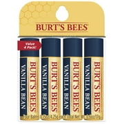 Burt's Bees Natural & Moisturizing Lip Balm, Vanilla Bean, 4 Pack