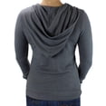 thumbnail image 3 of Ms Lovely Ultra Soft Women's Sleep and Lounge Zip-Up Sweatshirt with Hoodie - Dark Grey Medium, 3 of 4
