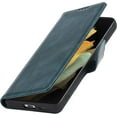 thumbnail image 6 of Compatible with Samsung Galaxy S21 Ultra Wallet Case with S Pen Holder,[Stand Feature] Magnetic Closure Protective with Card Slot,Premium PU Leather Case for Galaxy S21 Ultra 6.8 Inch,Navy Blue, 6 of 14