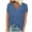 Blue, variant on Dvprdro Womens Tops Casual Solid Color V Neck Short Sleeve Tunic Blouse Summer Tops for Women