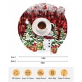 thumbnail image 6 of 15 Inch Round Placemats Set of 4, Christmas Non Slip Heat Insulation PP Table Mats, Winter Snowman Xmas Trees Balls Red Black Plaid Washable Place Mats for Kitchen Dining Party Table Decor, 6 of 7