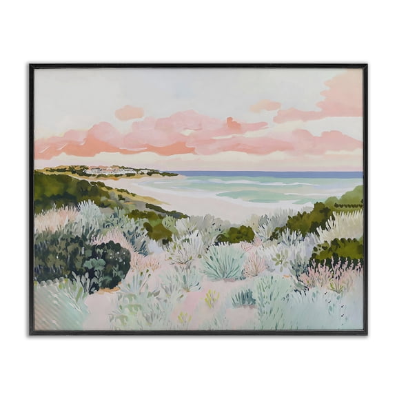 Stupell Industries Transitional Beach Grasses & Pastel Skies Black Framed Giclee Art, 14 x 11, by The Prints Vibe