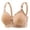 Beige, variant on Women's New Plus Size Non Underwire Comfortable Breathable Push Up Non Thin Cup Smooth Bra Women Bras Womens Seamless Wireless Comfort Tshirt Bralettes, Size 48