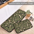 thumbnail image 6 of Hunter Green Leopard Kitchen Rug Mats 2PCS Non Slip 47" x 20" + 28" x 20" Kitchen Carpet Floor Mat Hallway Rugs Anti Fatigue Doormat Home Decor, 6 of 7
