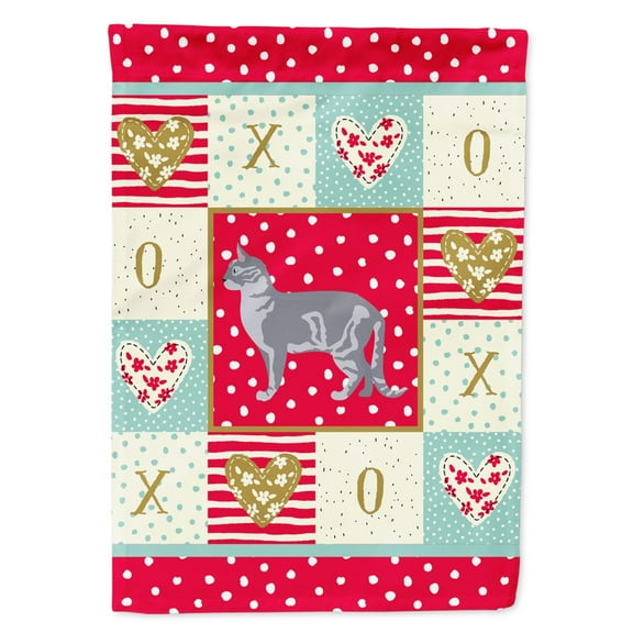 Carolines Treasures CK5557GF Australian Mist 2 Cat Love Flag Garden Size Small multicolor