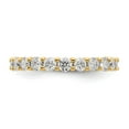 thumbnail image 3 of 14K Yellow Gold Ring Band Eternity Diamond Round Polished Shared Prong 2ct , Size 7, 3 of 4