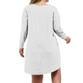thumbnail image 6 of Pajamas Nightdress for Women Plus Size Pullover Nightgown Fashion Long Sleeve Sleepwear Dress, 6 of 7