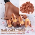 thumbnail image 2 of 100Pcs Professional Nail Art Training Practicing Display Fake Nail Patch Tiro Practice Nails Nail Art Fake Hand Matching Practice Nail Piece Full Fake Nail Patch Oval Nail Piece 100 Pieces Brown, 2 of 8