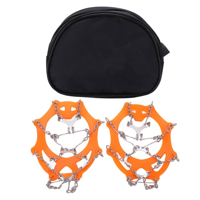 Crampones de montañismo de 12 dientes: accesorio para zapatos de nieve antideslizantes y resistentes al desgaste (2 piezas/juego, talla M)