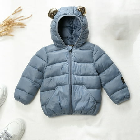 Boys Down Winter Coat Hooded Jacket with Detachable for Kids Outdoor Wear Size 4-5 Years