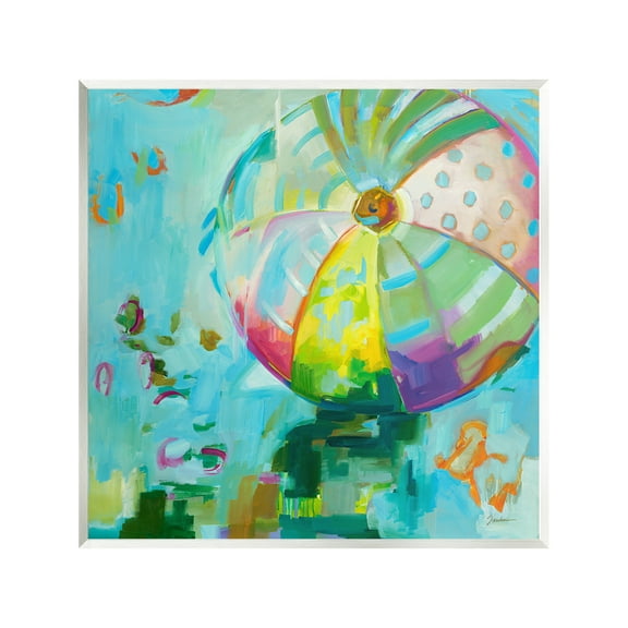 Stupell Industries Modern Beach Ball Pattern Abstract Painting Unframed Art Print Wall Art, 12 x 12