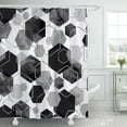 thumbnail image 5 of Cortina de ducha para baño, juegos de cortinas de ducha de tela abstracta para decoración del hogar, 5 of 5