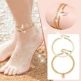 thumbnail image 2 of Uinagy Metal Double Layer Anklet Herringbone Chain Set, 2 of 7