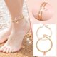 thumbnail image 2 of Conjunto de tobilleras de aleación metálica con cadena de espina de pez, tobillera de playa, joyas, regalo para niña, mujer, esposa, madre, 2 of 6