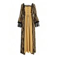 thumbnail image 4 of IWRICH Women's Victorian Dress Masquerade Ball Gown Renaissance Halloween Party Carnival Outfits Gold XXL, 4 of 4