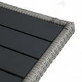thumbnail image 6 of Masa PE Wicker Rattan Bistro Outdoor Dining Table in Gray, 6 of 8