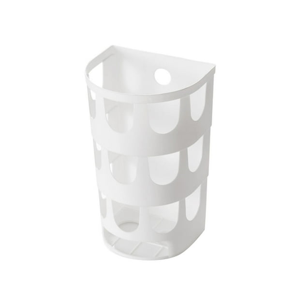Bearachild Caja de almacenamiento de bandeja para bolsas de basura montada en la pared, soporte para bolsas de plástico multiusos, estante para vajilla de Organizadores de utensilios de cocina blanco Bearachild HA0687-01B
