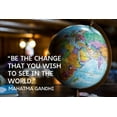 thumbnail image 2 of ArtsyQuotes 32x23 White Modern Wood Framed Museum Art Print Titled - Mahatma Gandhi Quote: Be the Change, 2 of 4