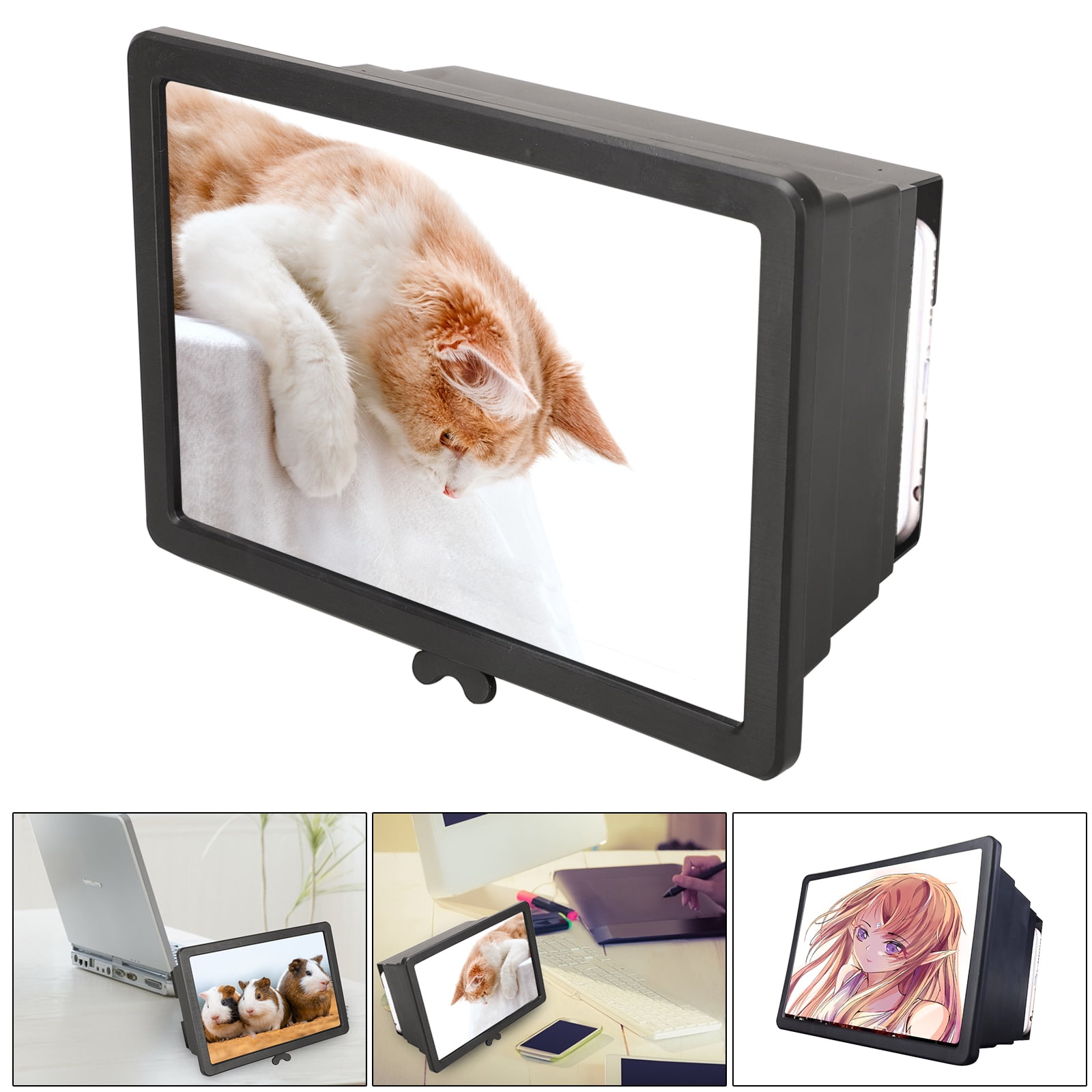 Phone Screen Magnifier 3D HD Enlarger Amplifier Portable for Movies