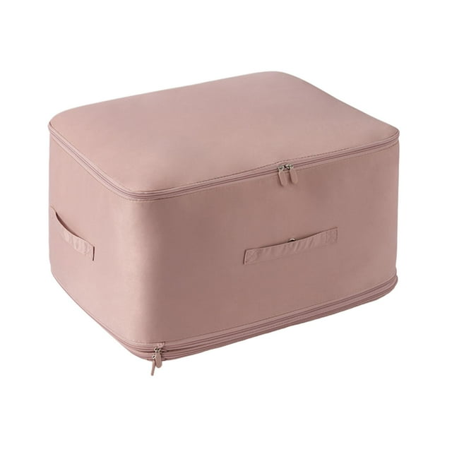 Shangren Self Compression Organizer Bag Quilt Storage Bag for Toys Bedding Comforters Pink
