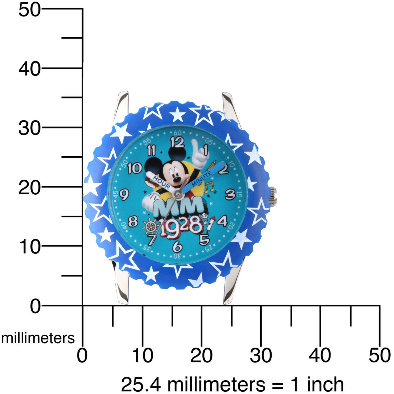 2333 - Baby Blue Disney Mickey Face Watch Kids Disney Mickey Mouse Watch with Blue Silicon Band - MK1266 main image 3