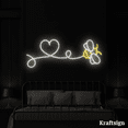 thumbnail image 2 of Craftnamesign Bee Fly Heart Neon Sign, Kid Room Decor, Bee Lover Gifts, 2 of 4