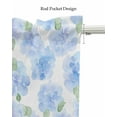 thumbnail image 5 of Blue Spring Floral Kitchen Valances for Windows Farmhouse Linen Window Valance Curtain for Living Room Window Treatment Spring Blooms Botanical Seasonal Valance Rod Pocket Topper Drape, 42 x 12 Inch, 5 of 6