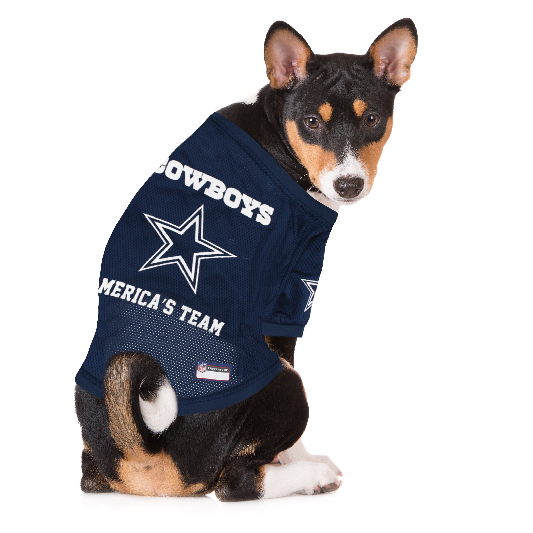 Pets First NFL Dallas Cowboys DOGS & CATS Premium Raglan Mesh Jersey. Licensed, Durable, Breathable Jersey - Medium