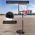 thumbnail image 4 of Panier de Basketball pour Enfants Extérieur, Panier de Basketball Réglable de 5,2 à 6,9 Pi avec Roues et Panneau Arrière, Portable et Résistant aux Intempéries pour Entrée de Maison, Récréatif, 4 of 8