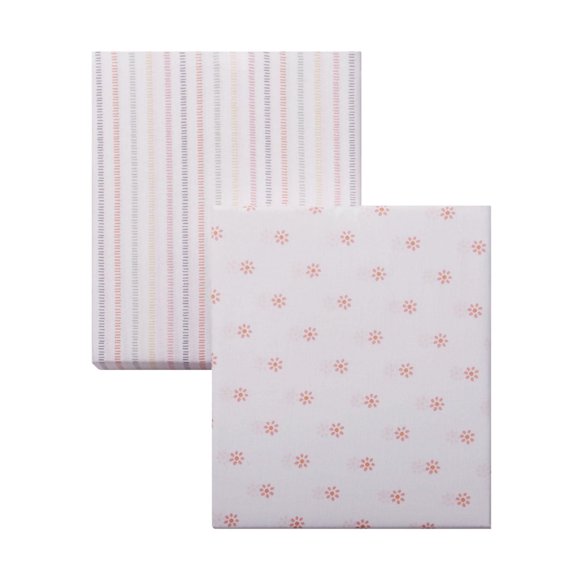 George Baby Organic Cotton Double Pack Crib Sheets