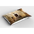 thumbnail image 2 of Ambesonne Vintage Pillow Sham 2 Pack, Narrow Cobble Street, 26"x20", Cream, 2 of 3