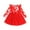 White, variant on Mercatoo Toddler Baby Girls Christmas Dress Red 𝐑uffle Long Sleeve Letter Print Tulle Mesh Dress Fall Winter P𝐚rty Xmas Outfit
