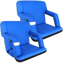 GJWL 2PCS Wide Stadium Seat for Bleachers Reclining Stadium Chair Seat w/Back Cushion