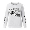 thumbnail image 4 of Jacenvly Valentine'S Day Shirt Woman Crew Neck T Shirt Casual Long Sleeve Shirt Soft Comfort Letter Print Valentine Day Fashion Women Printed Women Sweatshirt Tops White, 4 of 4