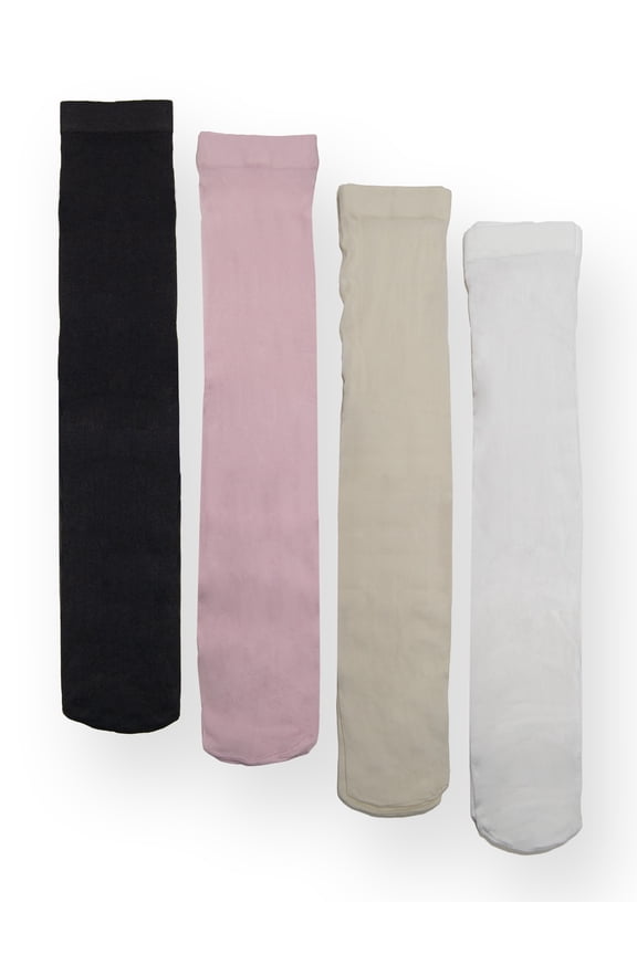 Infant and Toddler Microfiber Tights, 4-Pair Pack, Sizes 0M-5T