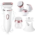 thumbnail image 1 of Maquinillas de afeitar eléctricas para mujer 6 en 1, afeitadora sin dolor para depilación corporal, recortadora de bikini para piernas, axilas y zona de bikini, impermeable, recargable, inalámbrica, h Namotu CZMR-ST166, 1 of 7