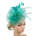 thumbnail image 2 of Ladies Fascinator Hats! Yigetop Fascinator Women's organza Church Kentucky Derby British Bridal Tea Party Fascinator for Women Green One Size, 2 of 7