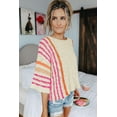thumbnail image 4 of Ushdele Update Your Look: Chic White Striped Sweater, 4 of 8