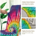 thumbnail image 3 of Tie Dye Rainbow Dining Chair Covers Set of 4 Spandex Stretch Dining Chair Slipcover for Dining Room Hotel Ceremony, 3 of 6