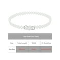 thumbnail image 4 of INSPIRE CHIC Women's Pearl Belt Crystal Rhinestone Retro Elastic Thin Waist Belt for Wedding Dress 65x2cm/25.6x0.8" Style 5, 4 of 6