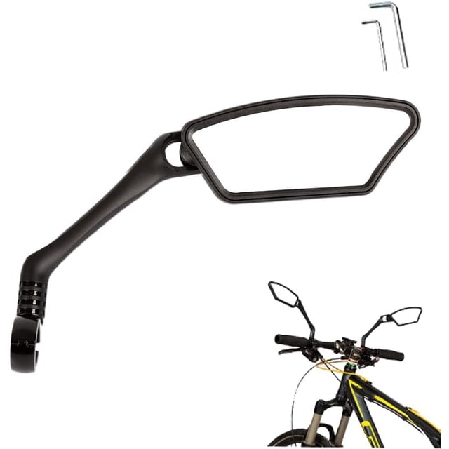 Indicatespoint Bike Mirrors, 360° Rotatable Bicycle Mirrors for Mountain Bikes, E-Bikes, Road Bikes, With Installation Tools (Right)
