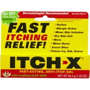 6 Pack - Itch-X Anti-Itch Gel Itch Relief 1.25 Oz Each