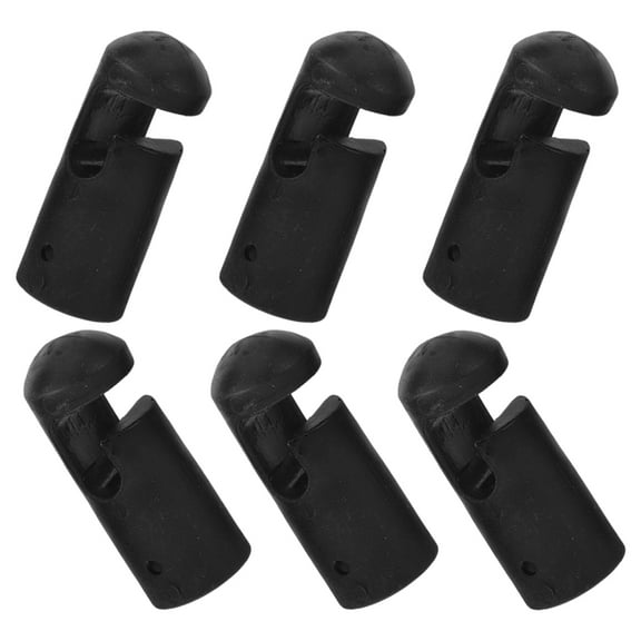 KONTONTY  6 Pcs Trampoline Pole Cover Enclosure Caps Universal Covers Black