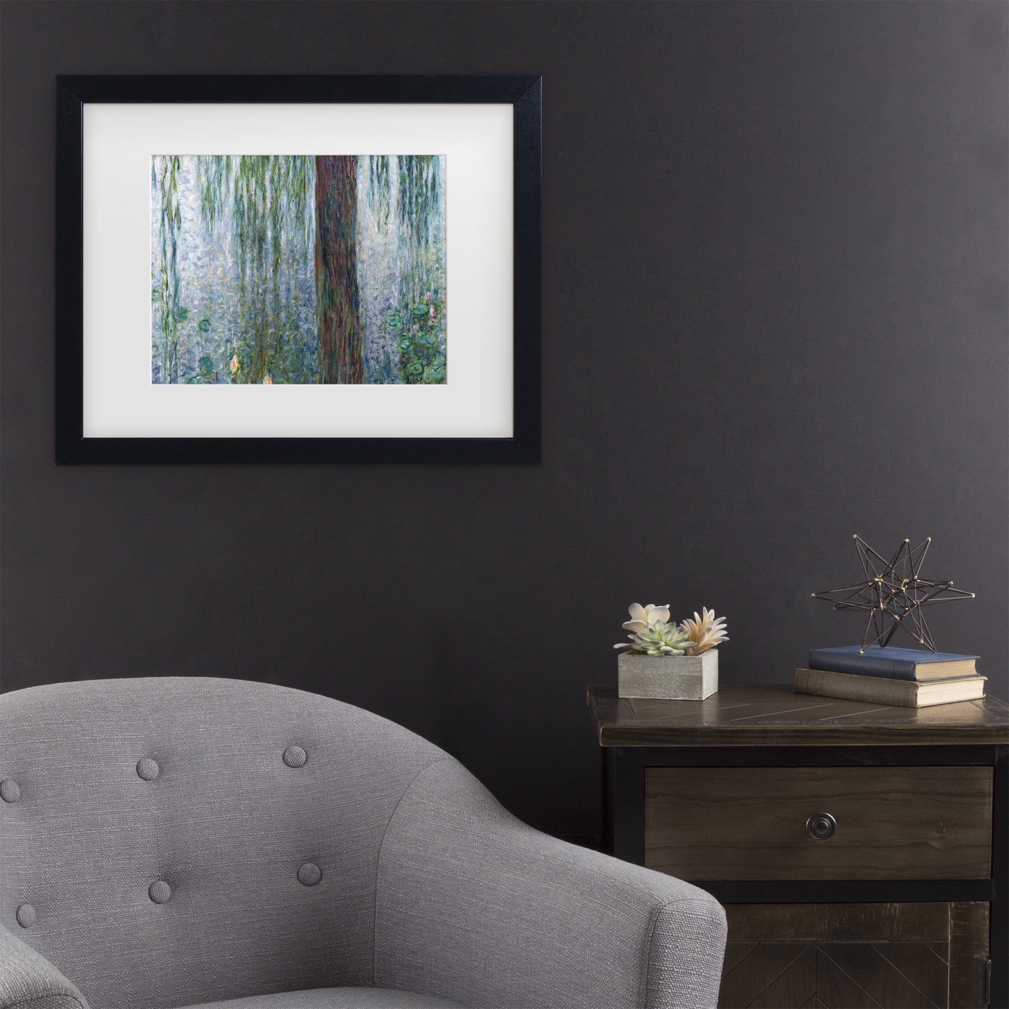Trademark Fine Art 'Waterlillies Morning' Canvas Art by Claude Monet