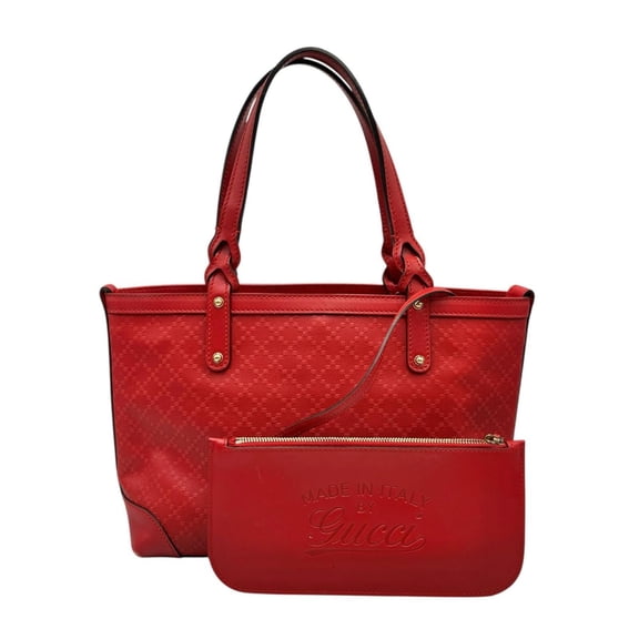 Pre-Owned Gucci Diamante Tote Bag 269878 Leather Red Women's (Good)