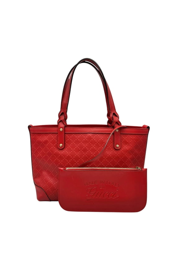 Pre-Owned Gucci Diamante Tote Bag 269878 Leather Red Women's (Good)