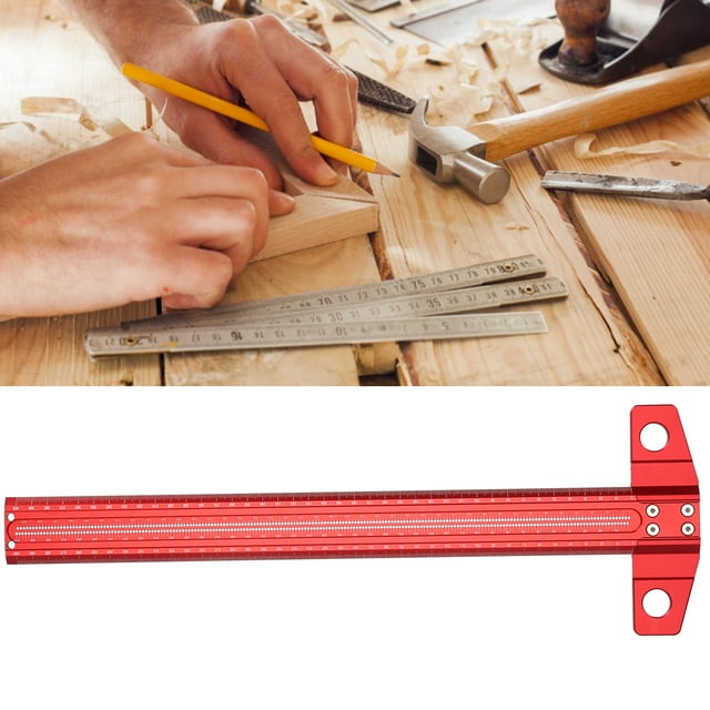 Aluminum Alloy T Square Ruler Removable Woodworking Scriber Art Framing Drafting Tools Carpenter DIY