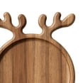 thumbnail image 3 of Deals! Christmas Serving Platter Antler Charcuterie Board, Round Wooden Food Dish Plate, Xmas Platter Tray for Christmas Holiday Serving Dish Festive Dessert Platter (10.2x7.9 inch 2pcs), 3 of 10